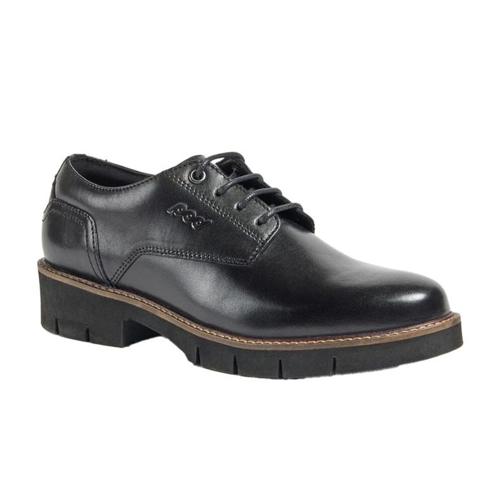 POD Girls Kinsley Leather School Derby Shoes / Black